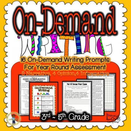 On-Demand Writing Prompt Set from Literacy Loves Company. 16 ...