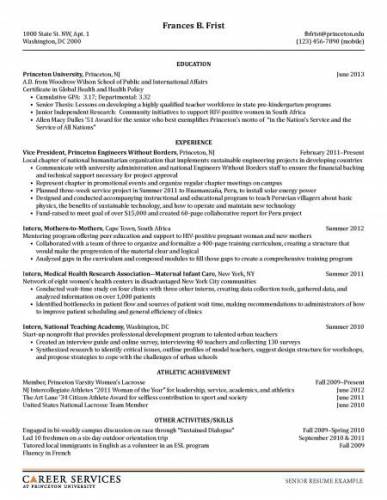 Sample Resumes | Career Services