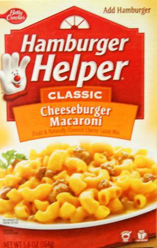 Betty Crocker Hamburger Helper Cheeseburger Macaroni Boxed Dinner ...