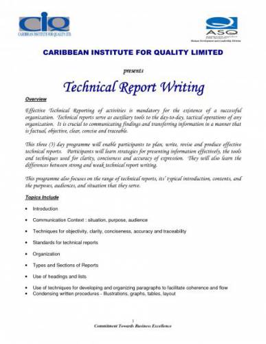Technical Report Writing Technical Report Writing Technical Report by ...