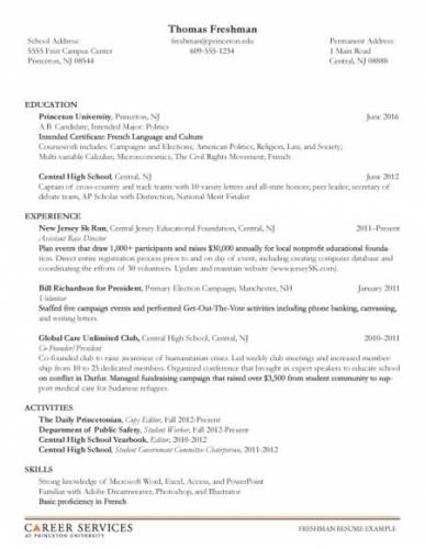 Sample Resumes | Career Services