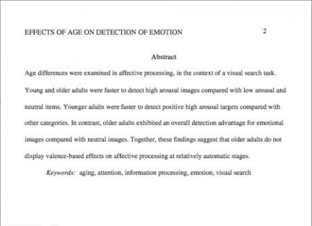 APA Format Abstract Page | MLAFormat.org